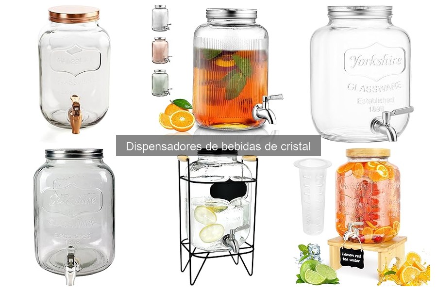 Tipos de dispensadores de bebidas de cristal para tu hogar