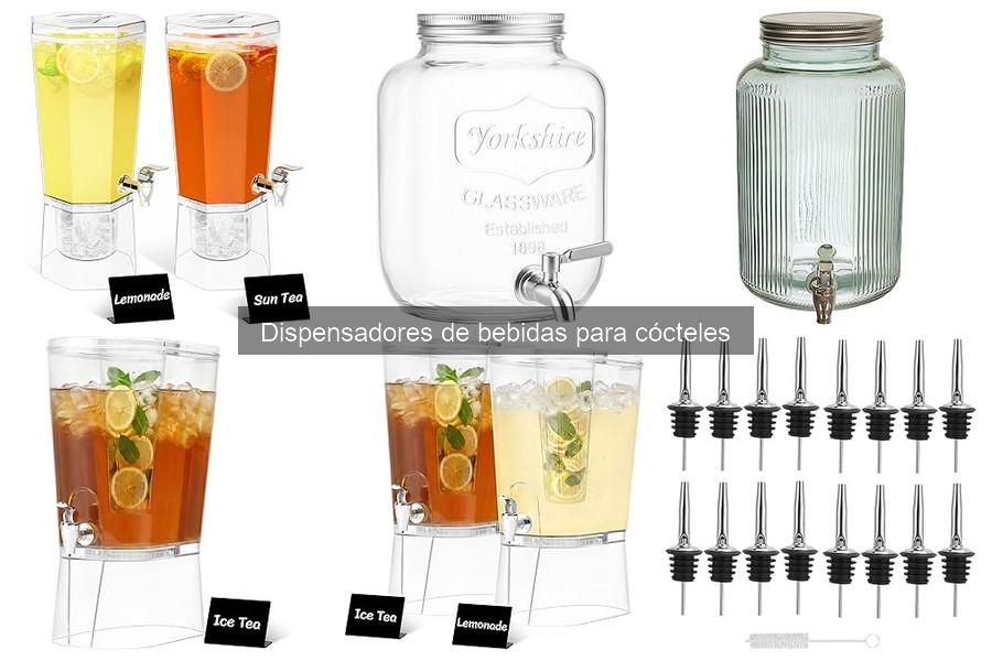** Tipos de dispensadores de bebidas para cócteles en casa