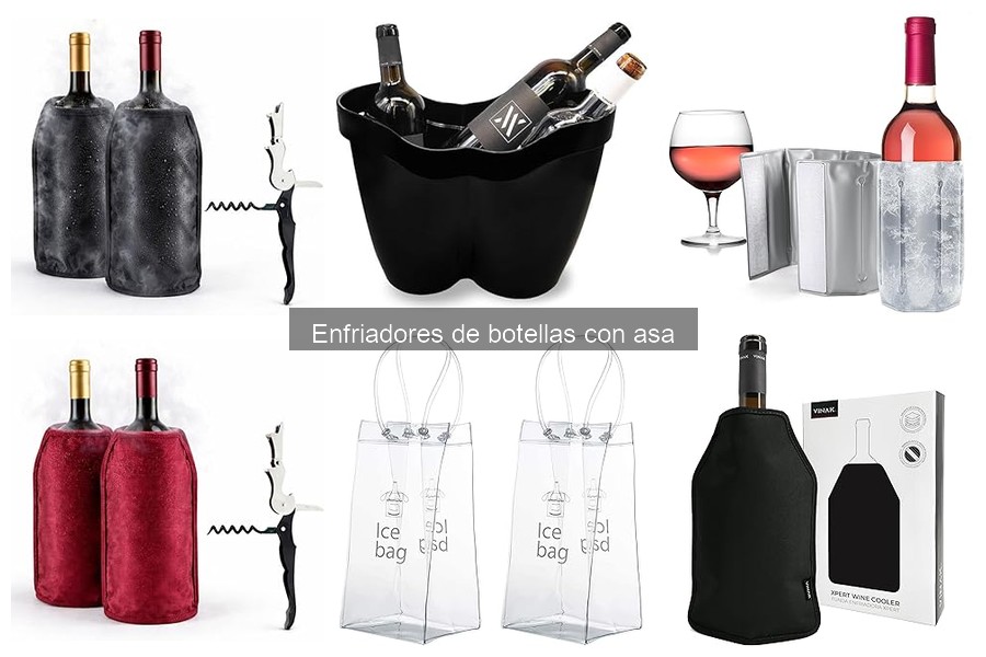 Tipos de enfriadores de botellas con asa para tu bar en casa