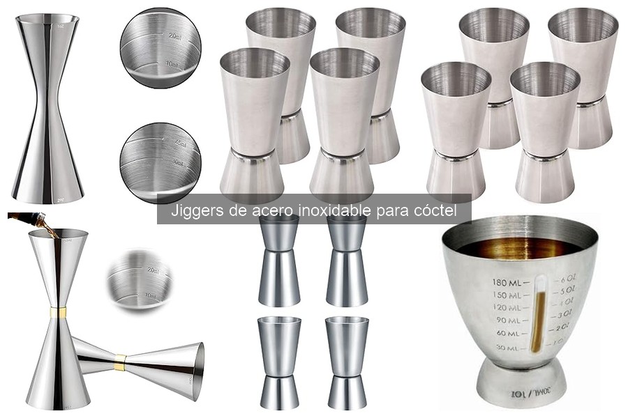 Tipos de jiggers de acero inoxidable y sus usos en coctelería