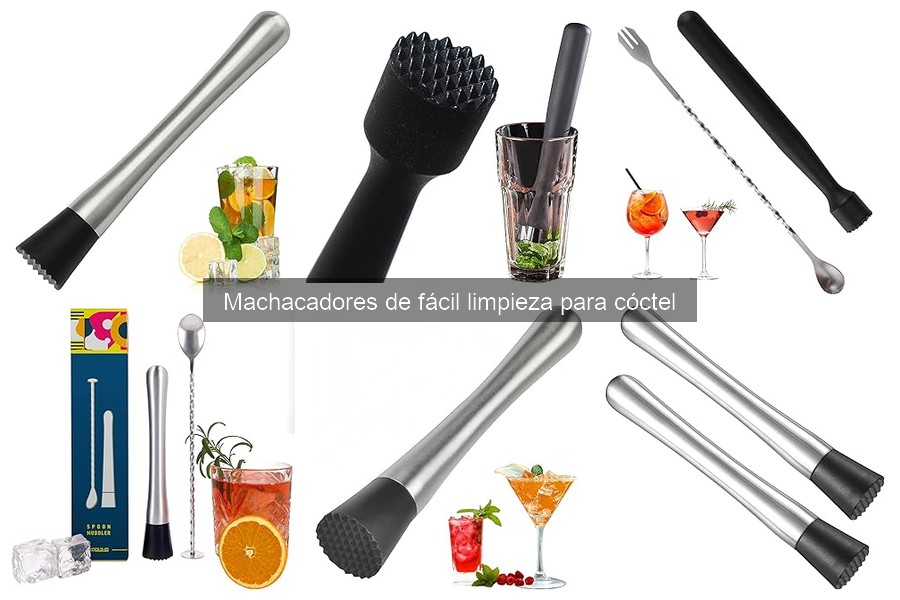 Tipos de machacadores de fácil limpieza para cócteles