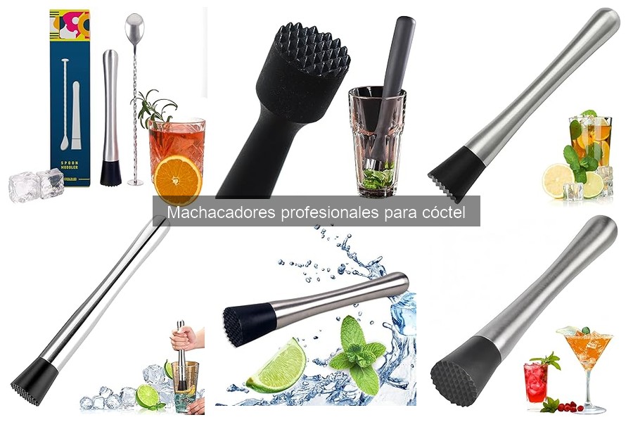Tipos de machacadores para cócteles y sus usos