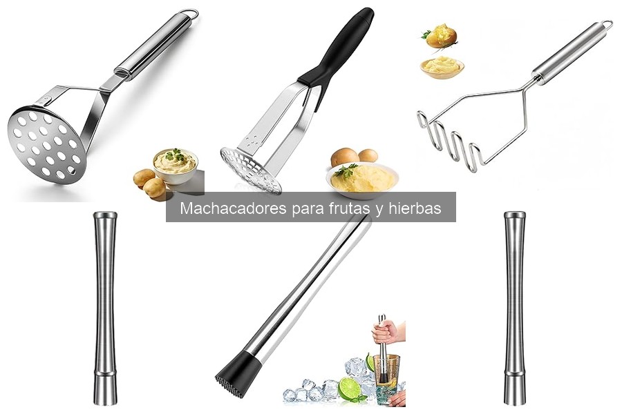 Tipos de machacadores para frutas y hierbas: Guía completa