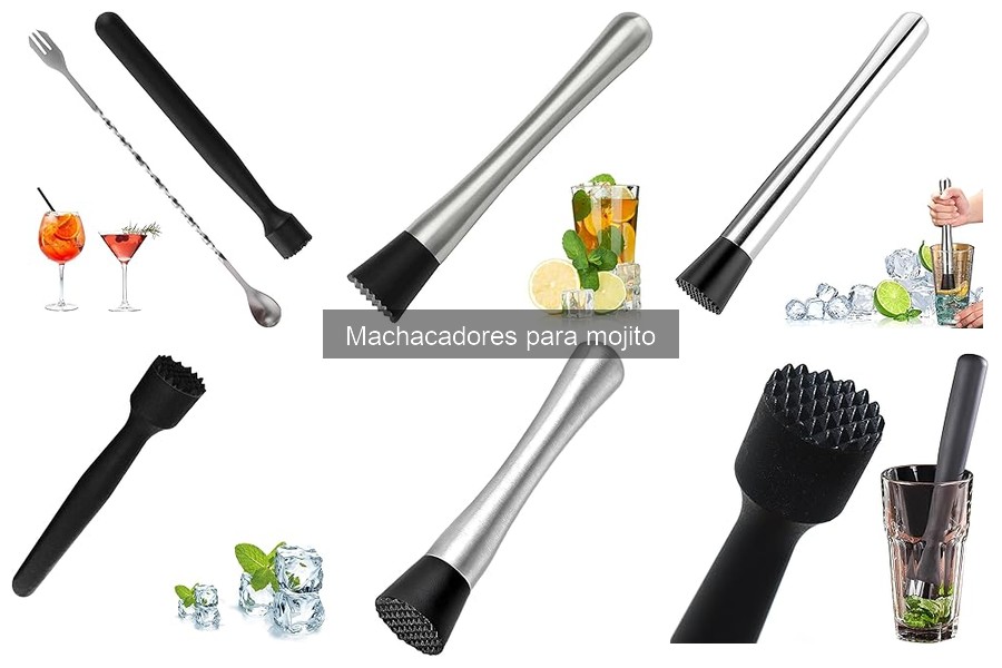 Tipos de machacadores para mojito y sus características