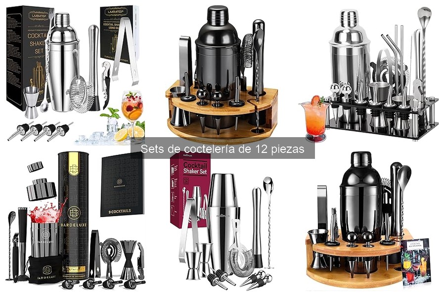 Tipos de sets de coctelería de 12 piezas para tu hogar