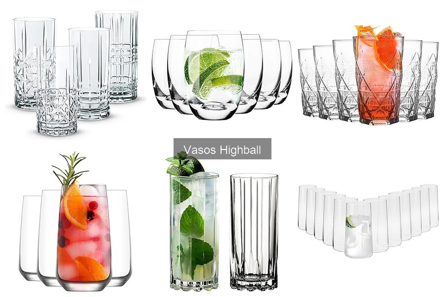 Tipos de vasos highball y sus usos en coctelería