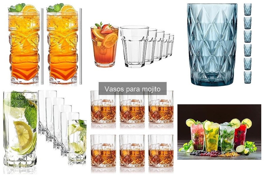 Tipos de vasos para mojito: Estilos y materiales ideales