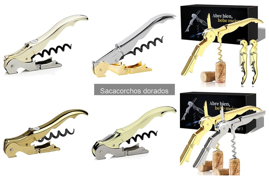 Usos creativos de un sacacorchos dorado para tu bar en casa